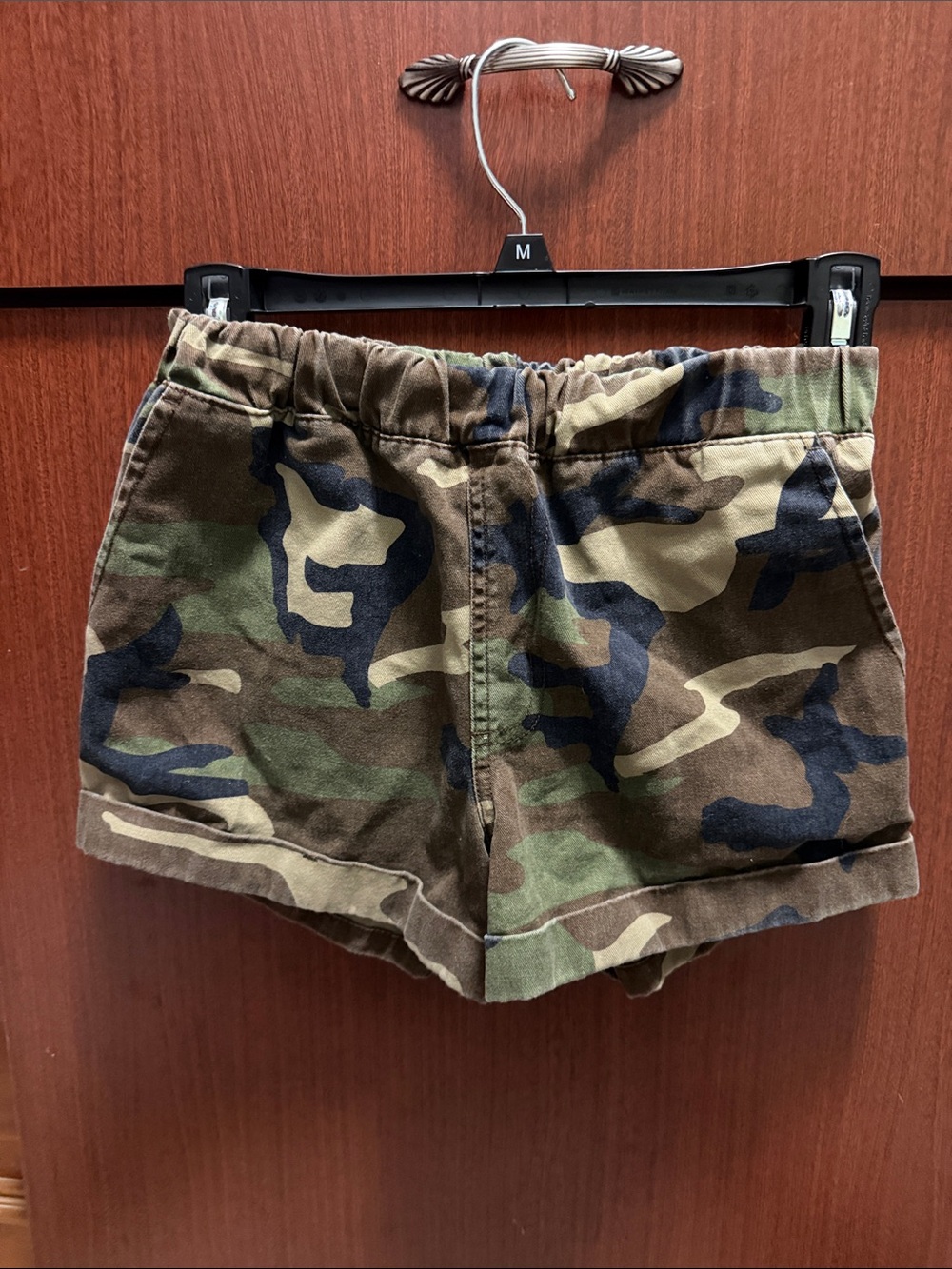 Forever 21 Women's Camo Cargo Shorts - Green, Brown, Black